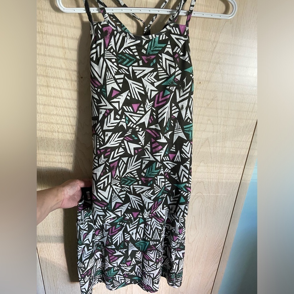 Patagonia SET Morning Glory Geometric Print Tank Top & Mini Skirt Stretch Small